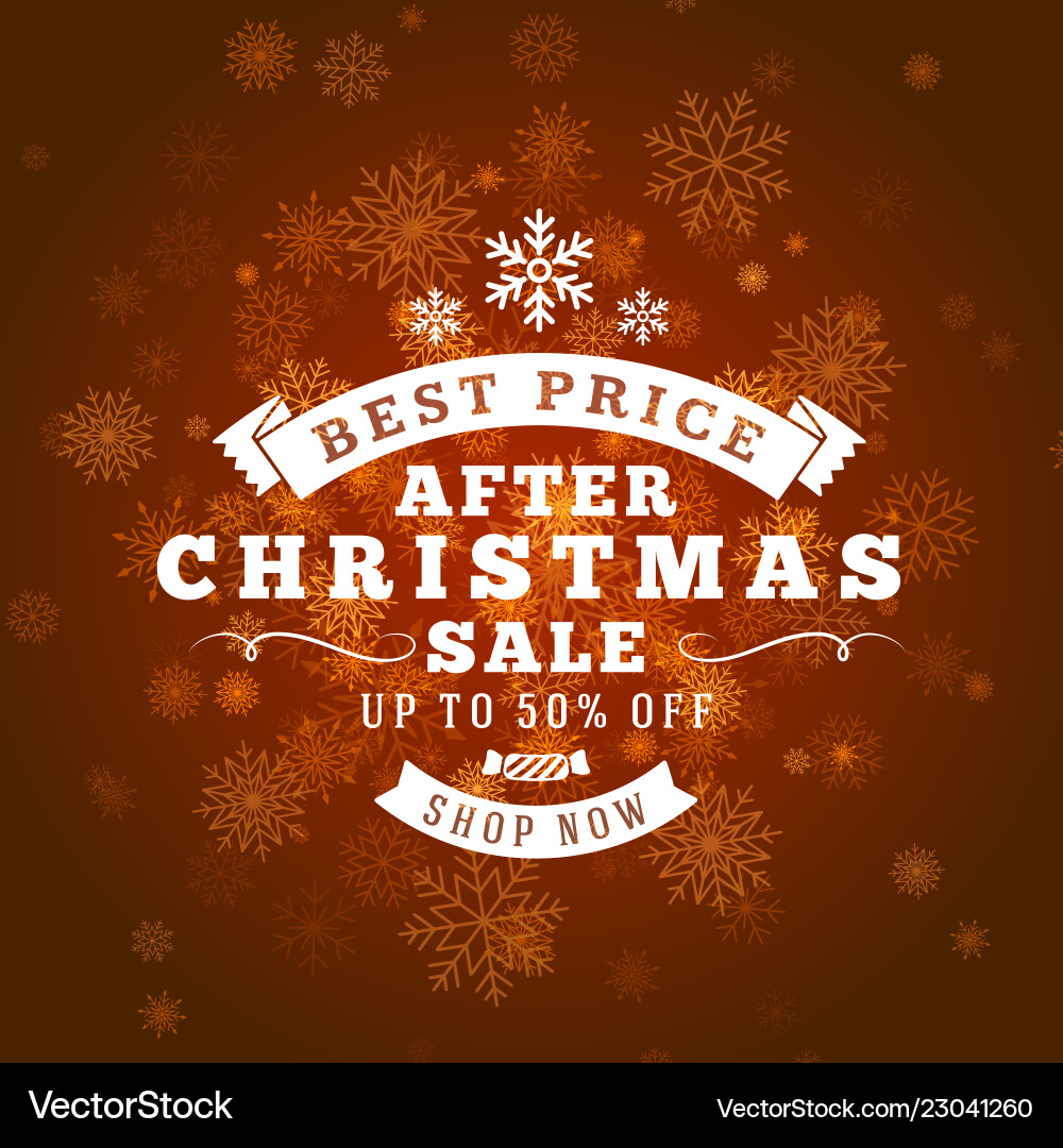 Christmas sale poster design holiday shopping Christmas sale poster design holiday shopping vector image