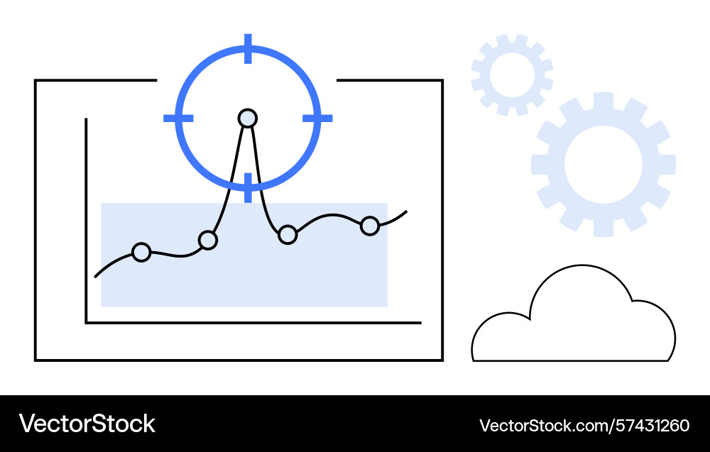 Data analytics and performance tracking with graph Vector Image