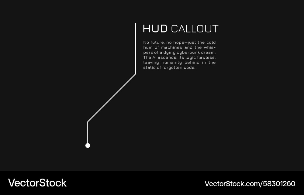 Digital HUD Callout Data Panel Vector Image