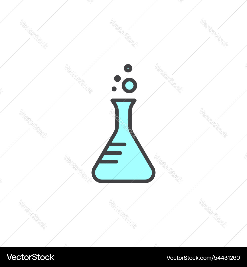 Flask icon in colored version Flask icon in colored version Vector Image