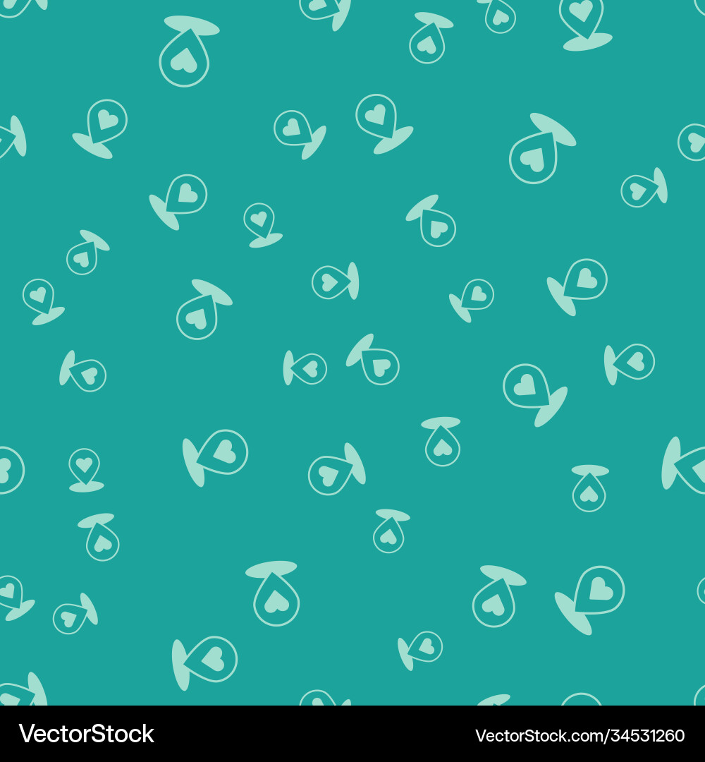 Green map pointer with heart icon isolated Green map pointer with heart icon isolated vector image