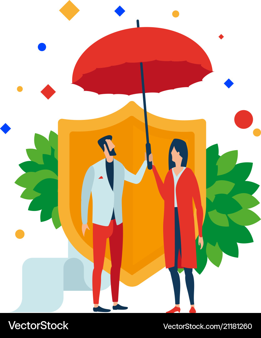 Insurance separate objects isolate Insurance separate objects isolate Vector Image
