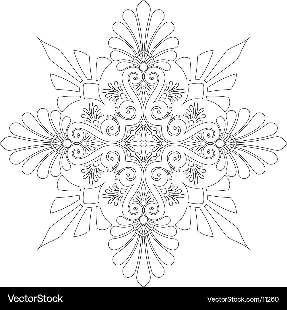 Intricate Floral Scroll Pattern vector image