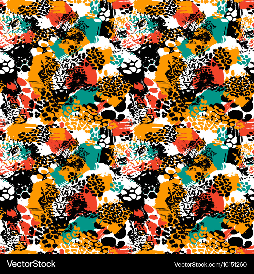 Leopard Ink Pattern vector image