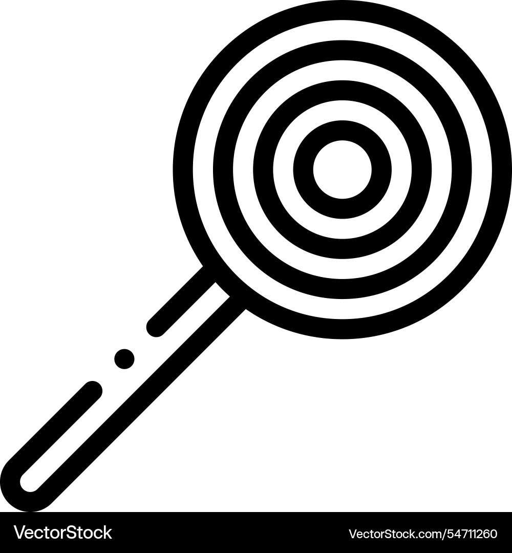 Lollipop icon thin linear style design isolated Lollipop icon thin linear style design isolated vector image