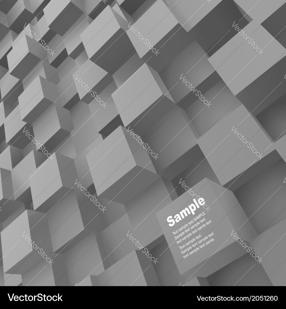 Modern 3D Block Composition vector image