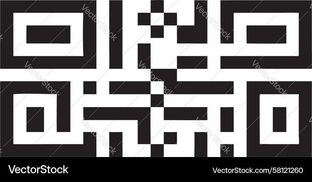 QR Code Icon Digital Data Vector Image
