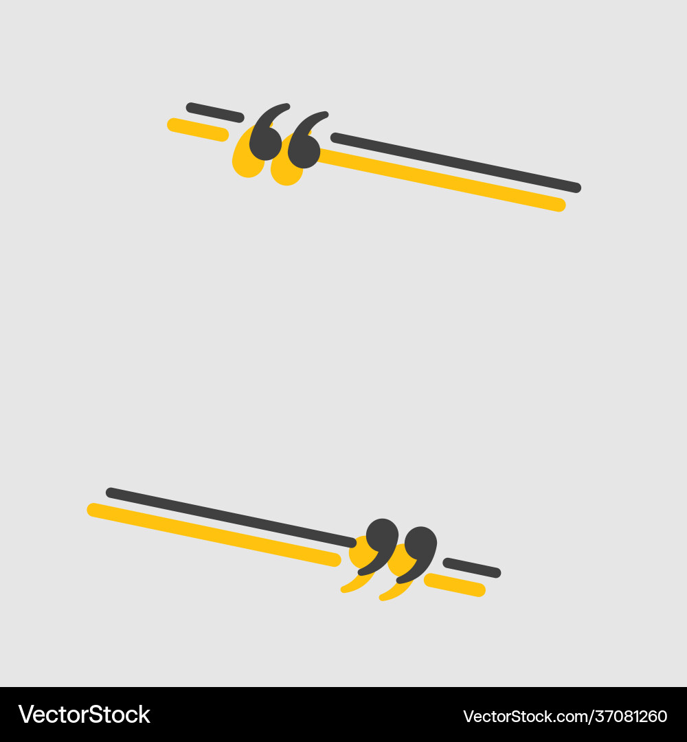 Quote lines text with bracket banner Quote lines text with bracket banner Vector Image