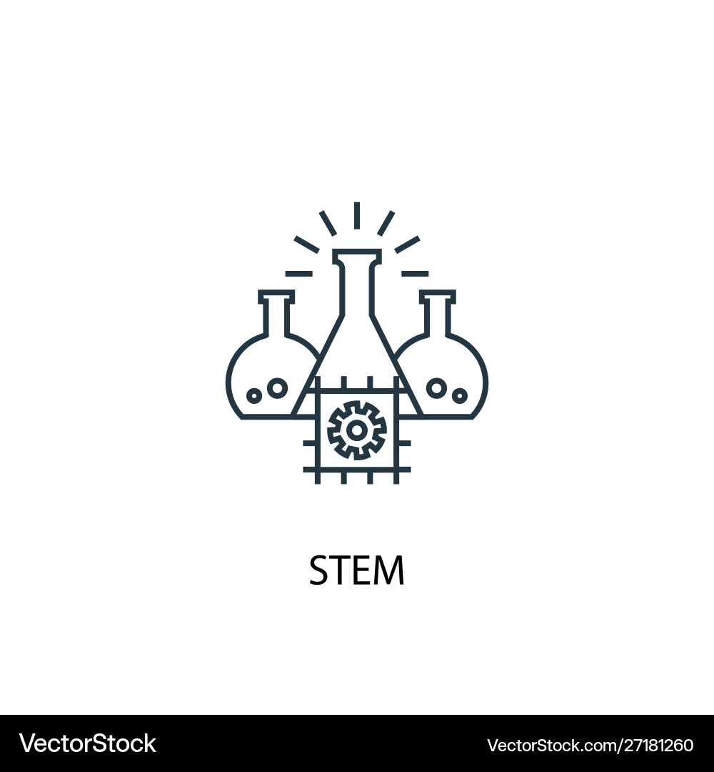 Stem concept line icon simple element vector image