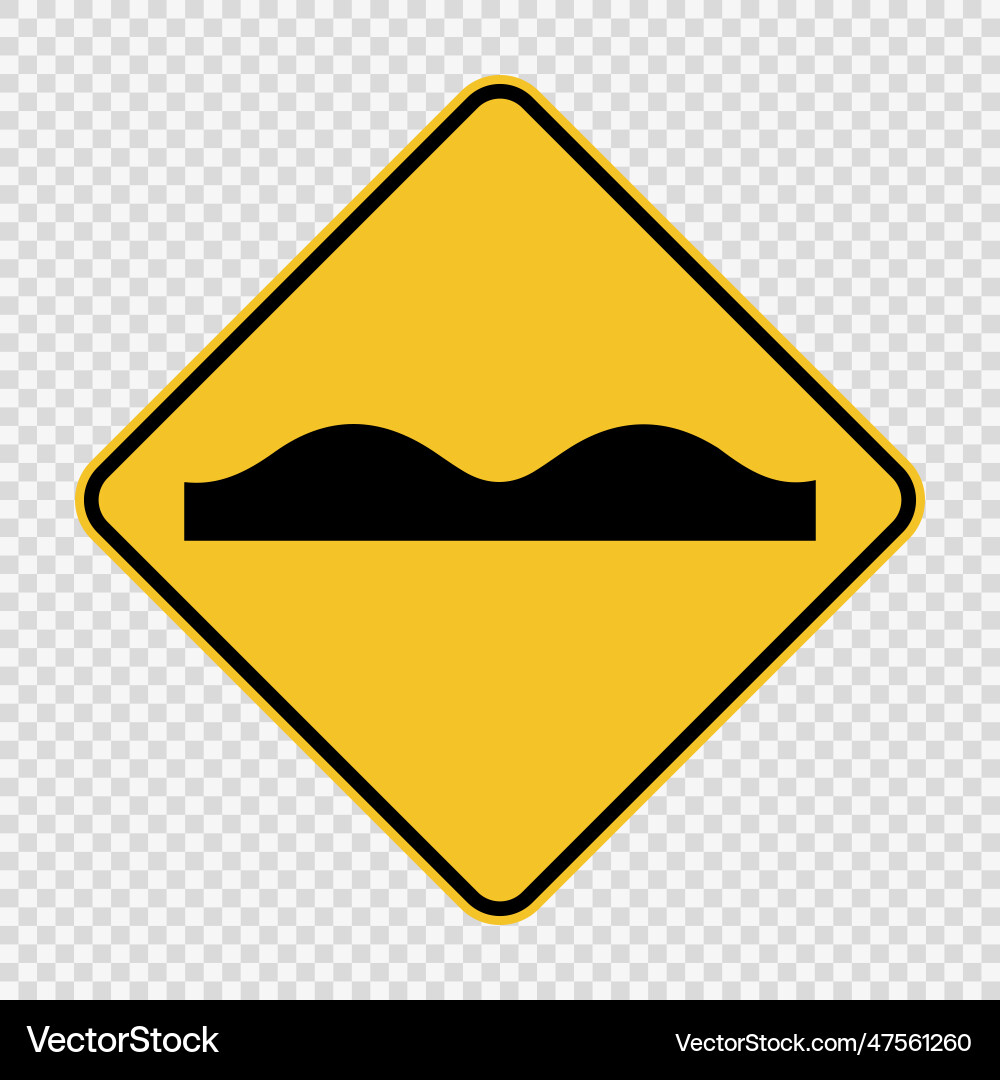 Uneven road surface sign on transparent background Uneven road surface sign on transparent background vector image