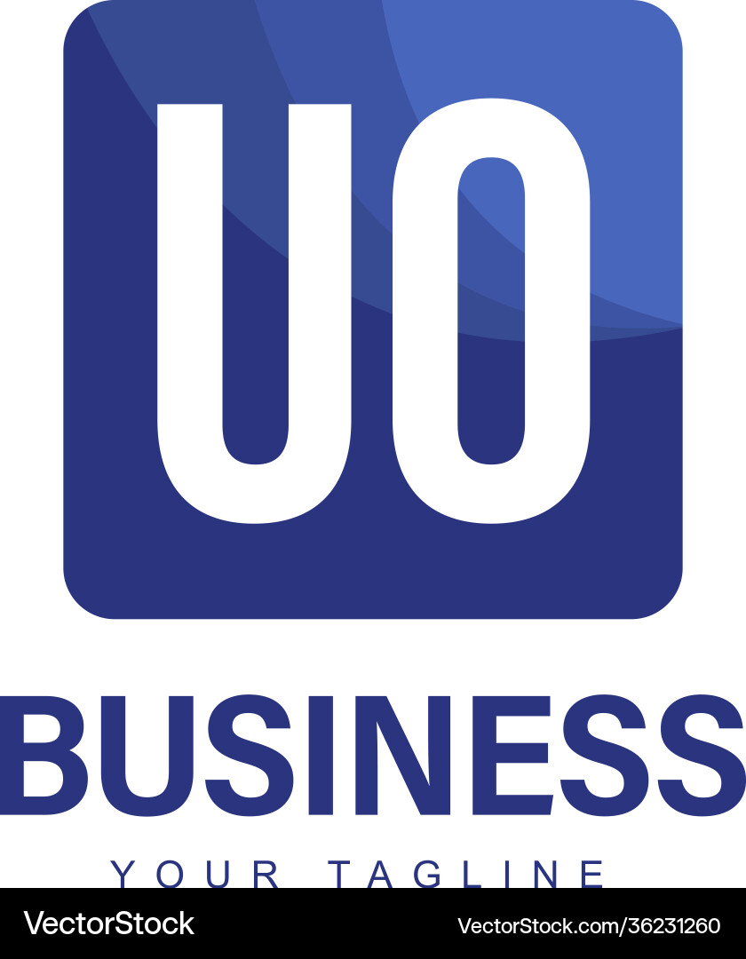 Uo initial a logo design with abstract style Vector Image