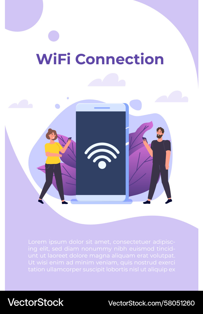 WiFi Connection Remote Devices Vector Image