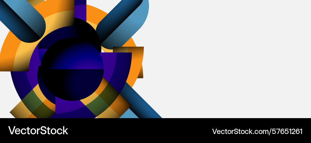 Abstract geometric shapes overlap creating Abstract geometric shapes overlap creating Vector Image