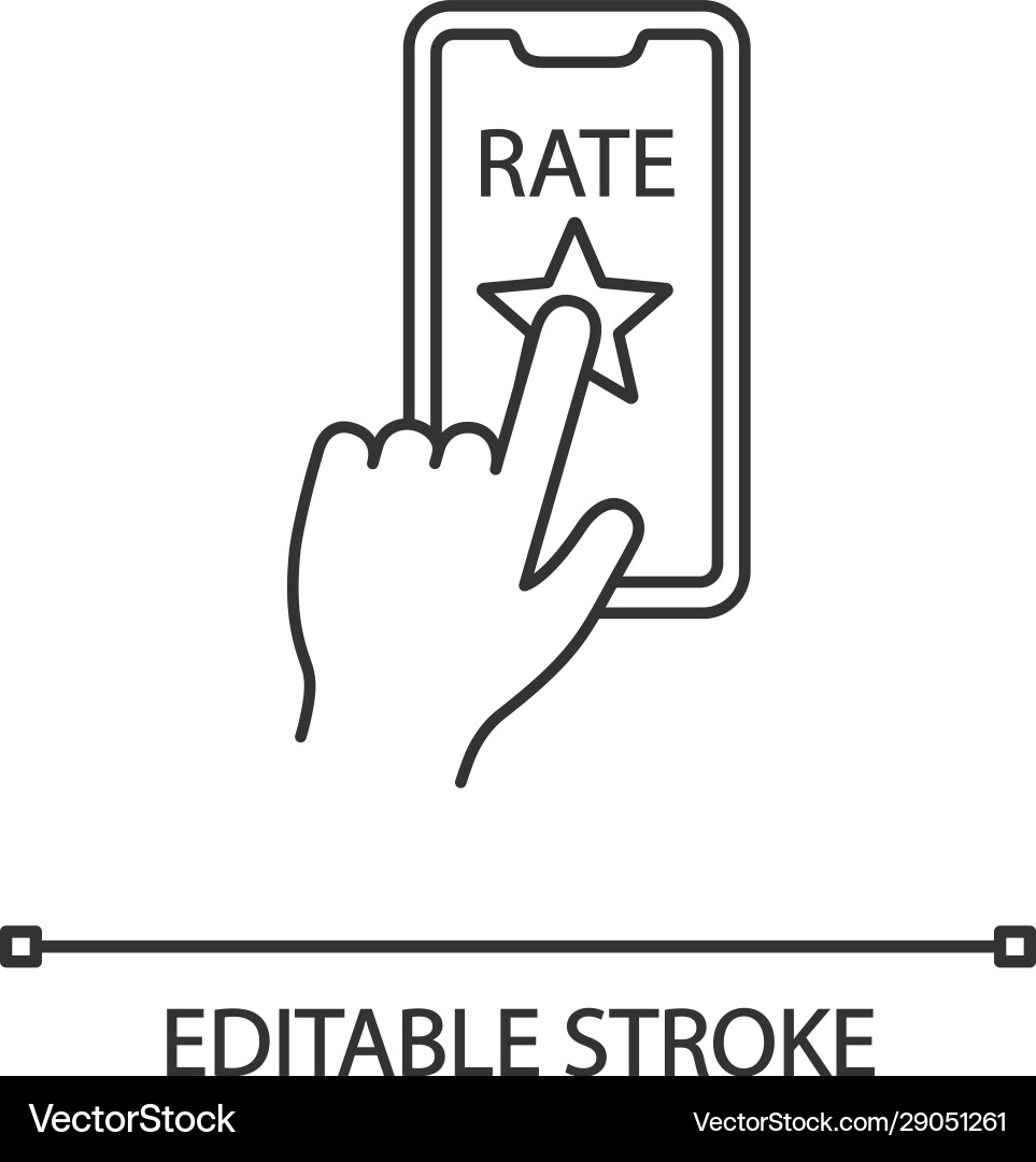App rating linear icon App rating linear icon vector image
