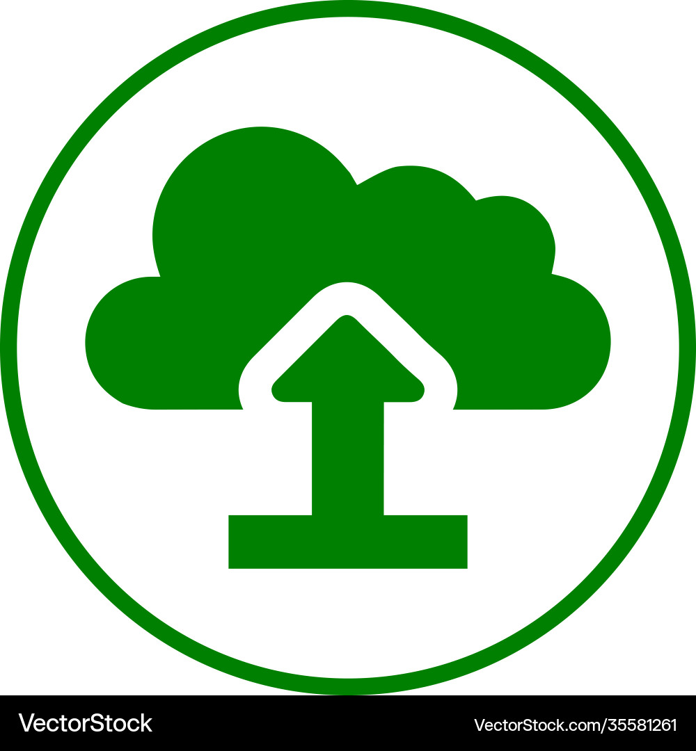 Cloud computing drive monitor icon design vector image