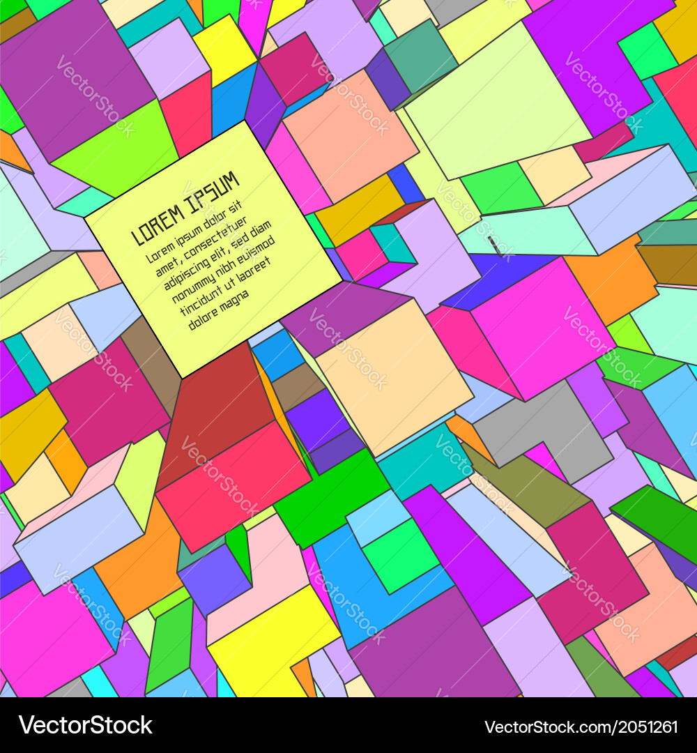 Dynamic 3D Block Background vector image