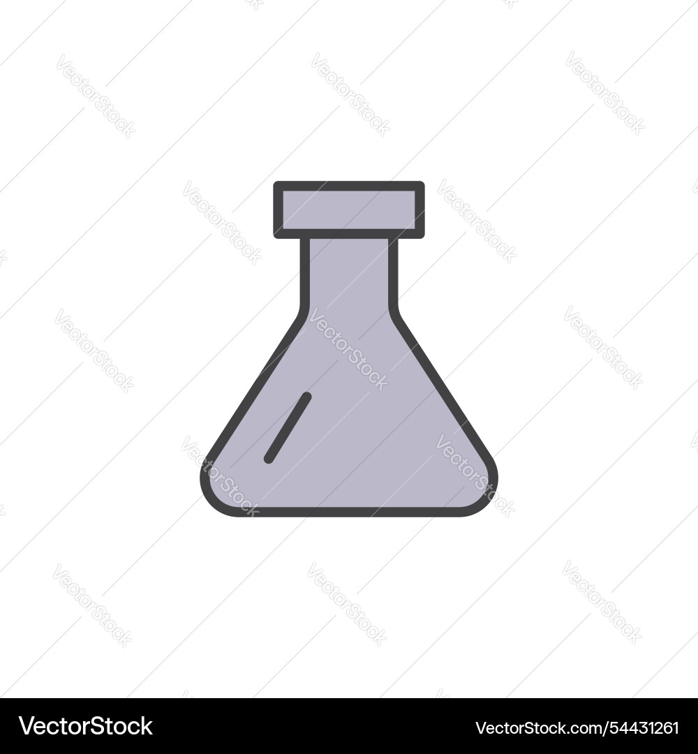 Flask icon in colored version Flask icon in colored version Vector Image