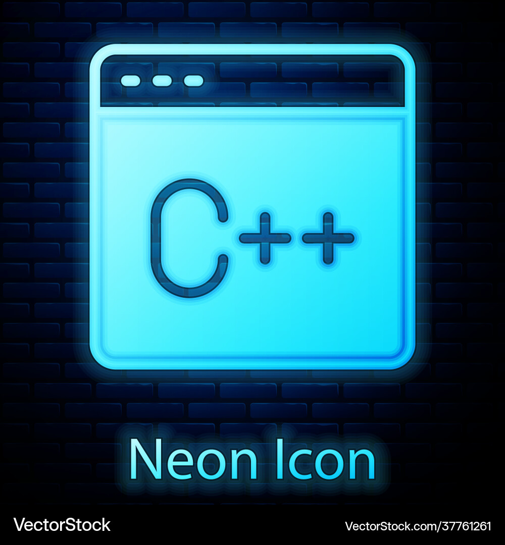 Glowing Neon Software Web-Entwickler Programmierung Vektorbild