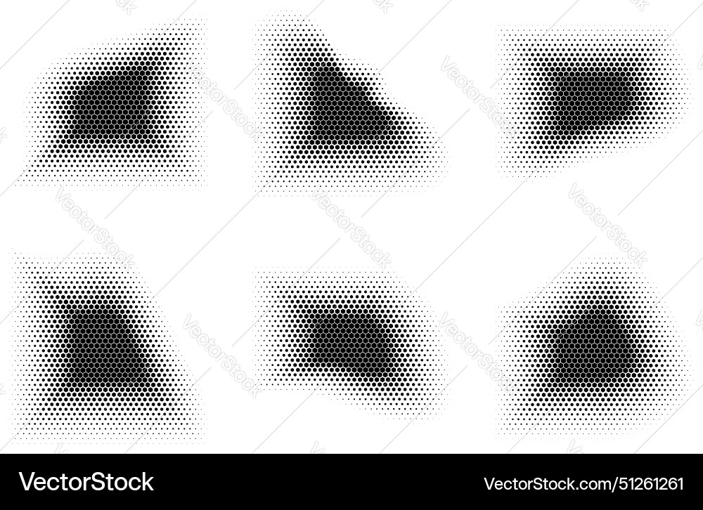 Halftone hexagon pattern reprographic technique Halftone hexagon pattern reprographic technique vector image