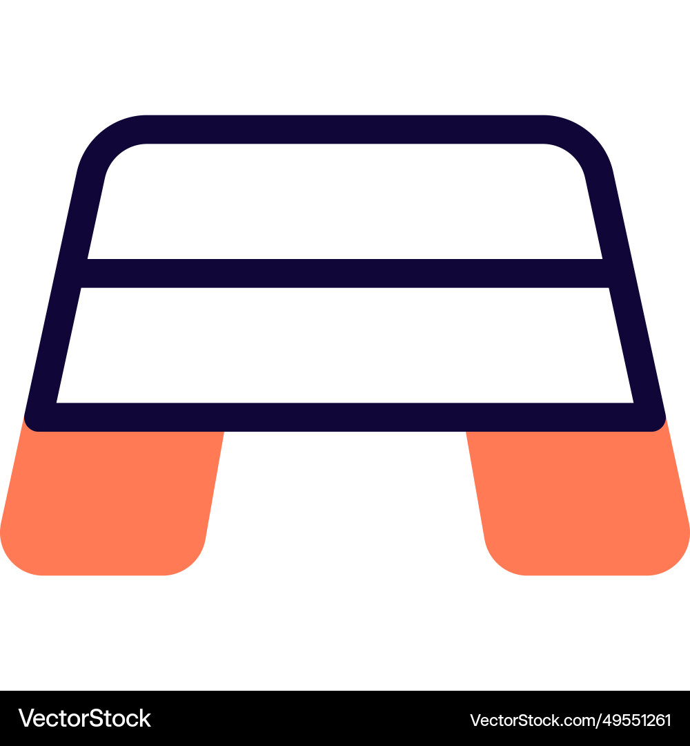 Leg exercise with step recommended Vector Image