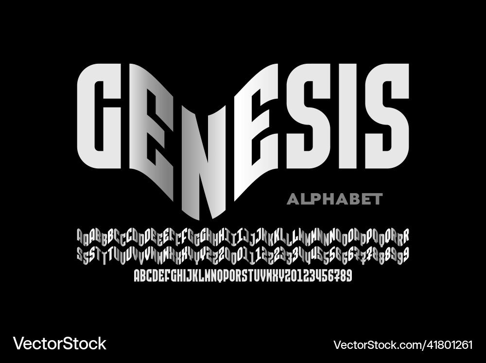 Modern condensed style font with alternate letters Modern condensed style font with alternate letters Vector Image