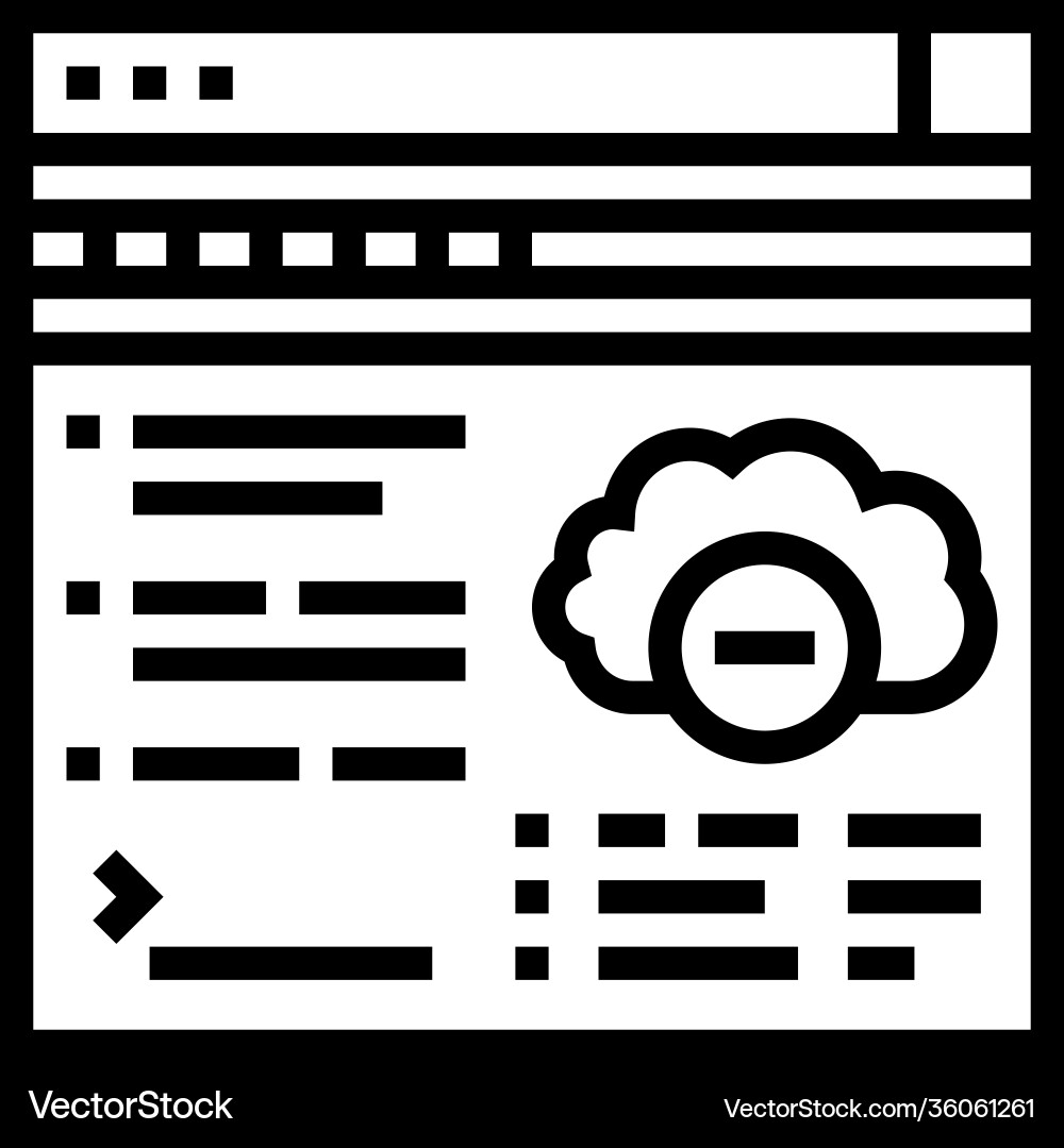 Online access to cloud or hacking account line Vector Image