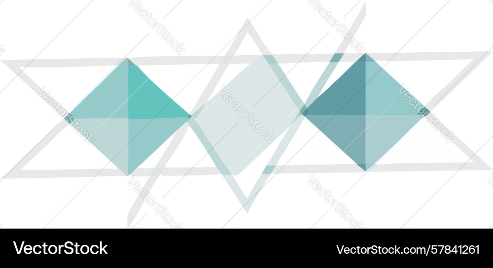 Overlapping transparent triangles abstract design vector image