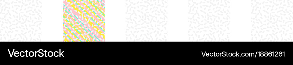 Retro seamless pattern in memphis style design vector image