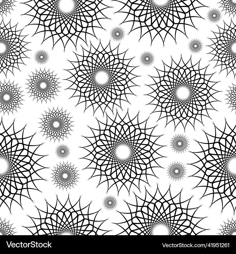 Seamless pattern of swirled elements in the form Seamless pattern of swirled elements in the form vector image