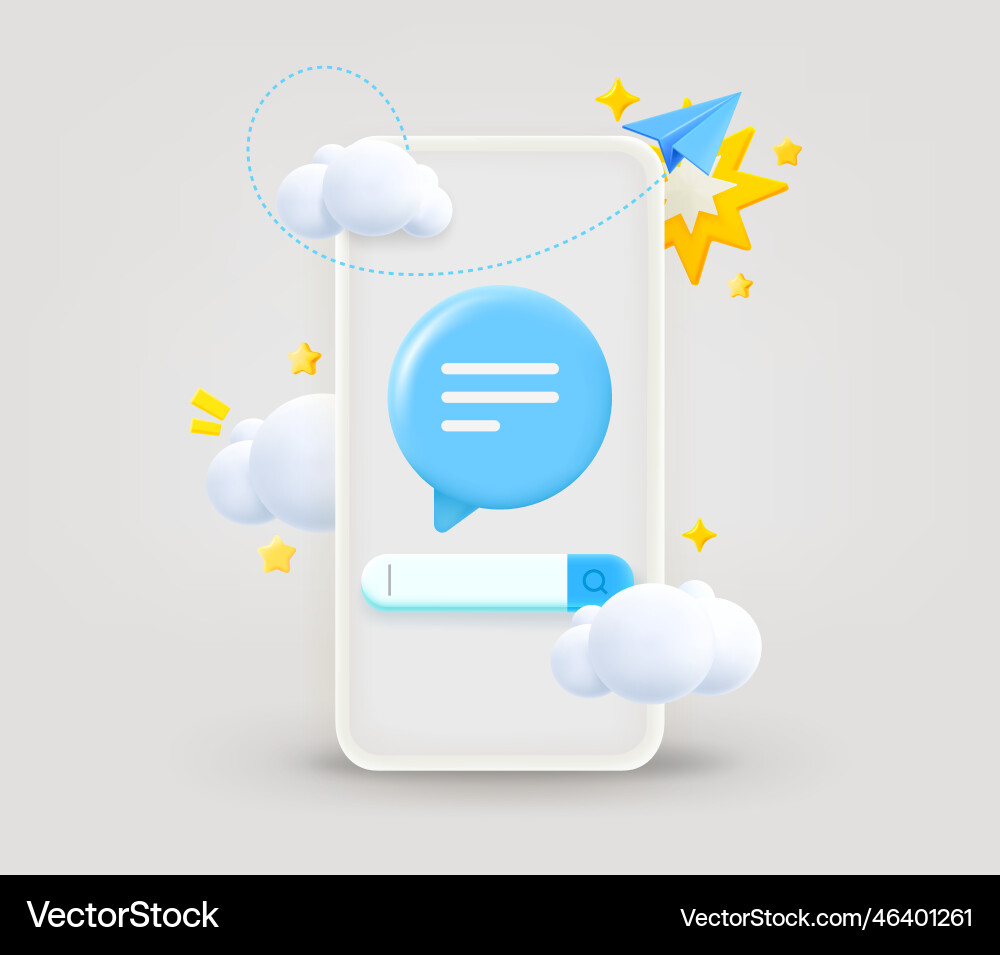 Searching media using internet 3d Searching media using internet 3d vector image