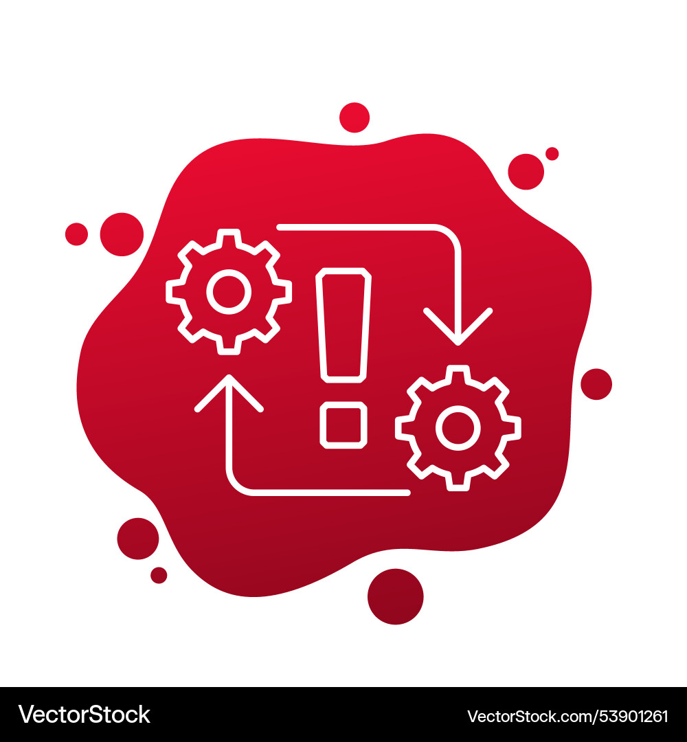 System error icon line vector image