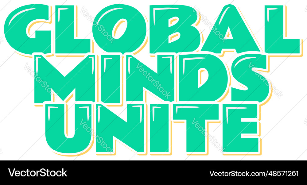 Unity in diversity lettering design Vector Image