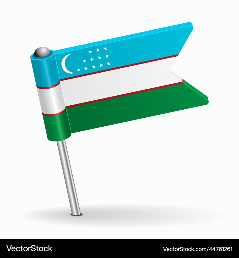 Uzbekistani Flag Pointer vector image