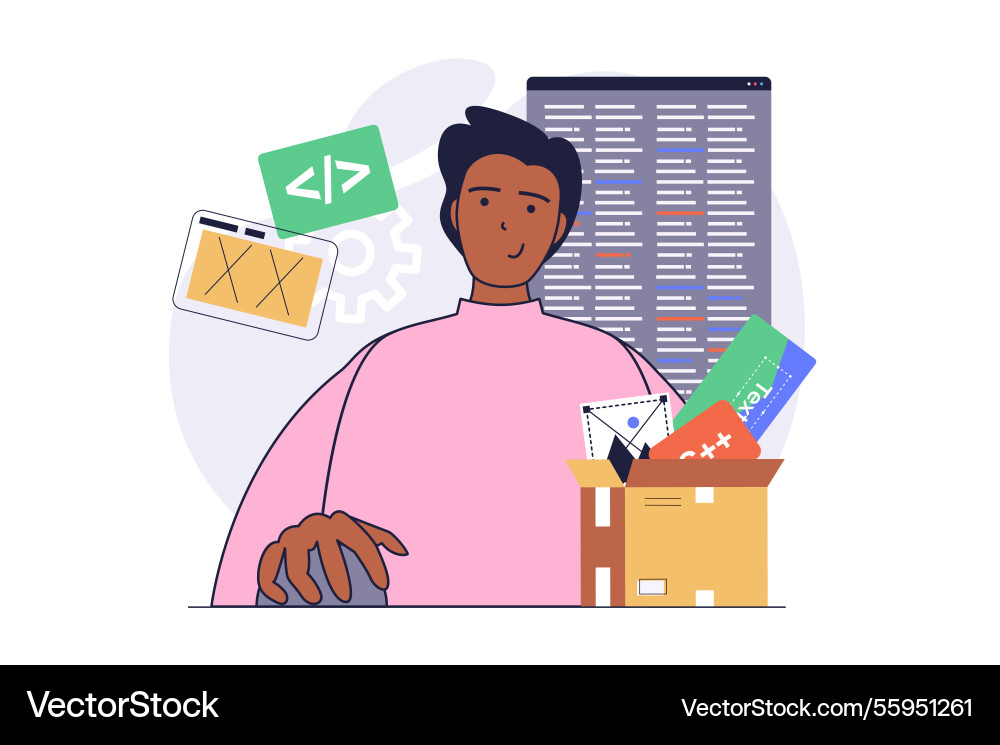 Web Development Interface Concept vector image