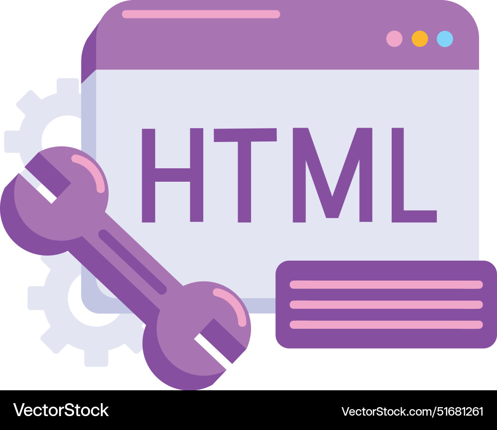 Website HTML-Code-Programmierung vektorbild