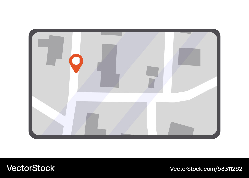Car drive element map with gps pin navigation Vector Image