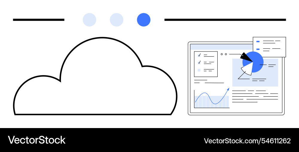 Cloud computing with data analytics and report Cloud computing with data analytics and report vector image
