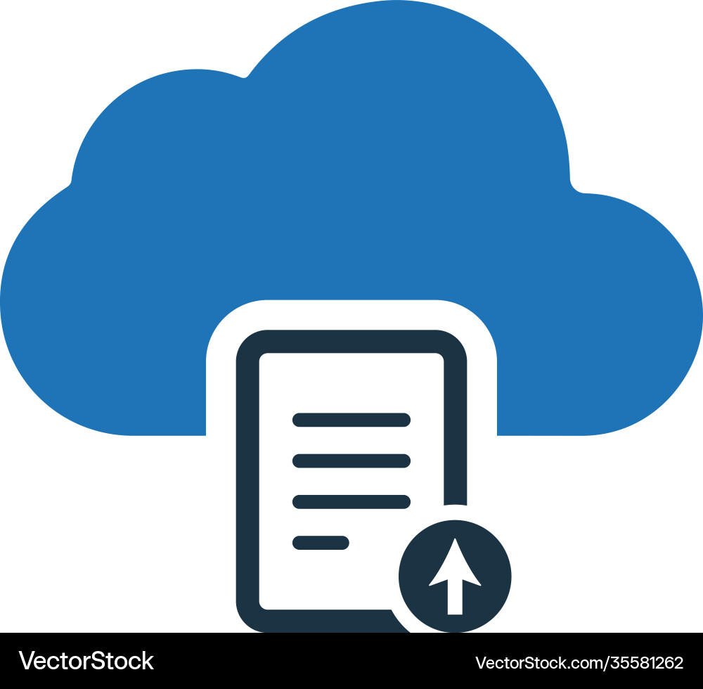 Cloud document file icon graphics vector image