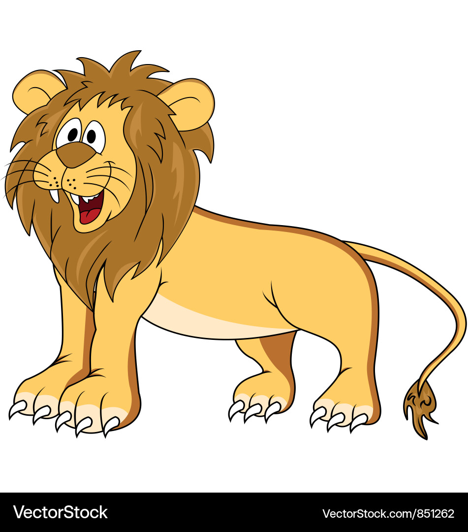 Cute Cartoon Lion Vector Image