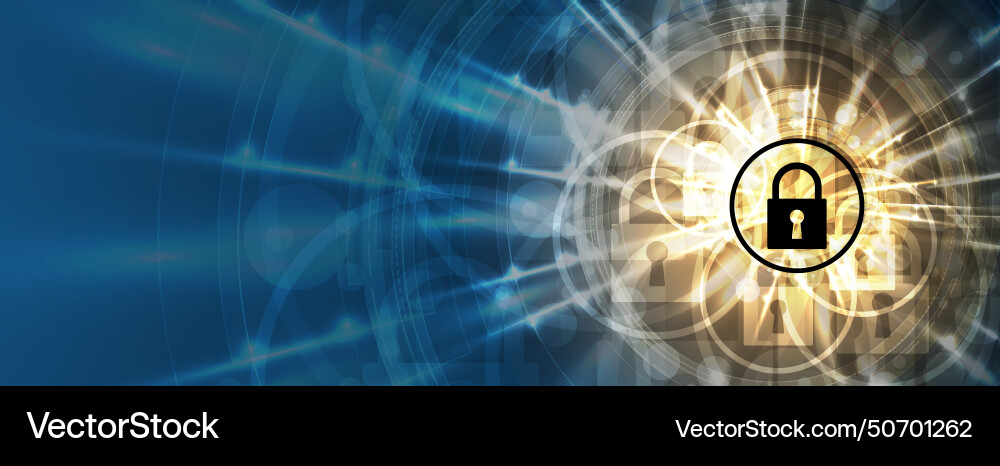 Cyber security and information or network Cyber security and information or network vector image