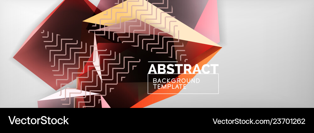 Dark 3d triangular low poly shapes abstract Vector Image