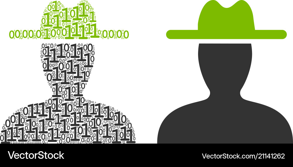 Farmer composition of binary digits Farmer composition of binary digits vector image