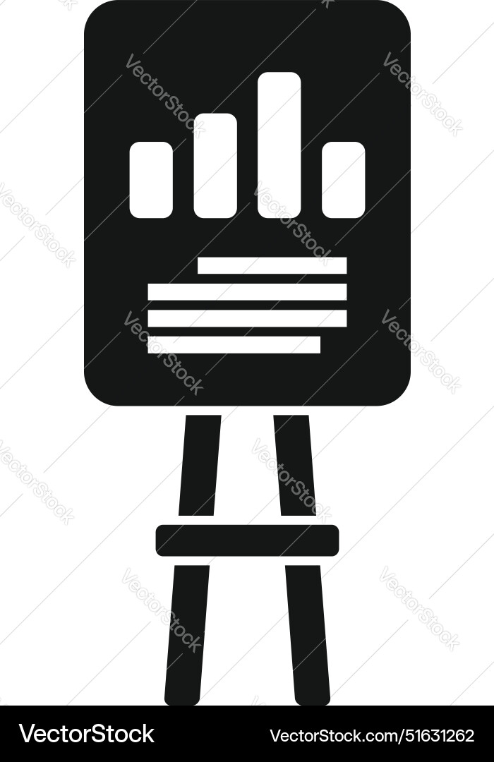 Flipchart with growing chart showing business Flipchart with growing chart showing business vector image