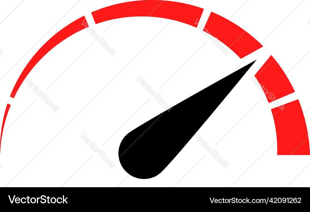 Gauge meter level indicator icon symbol Gauge meter level indicator icon symbol Vector Image