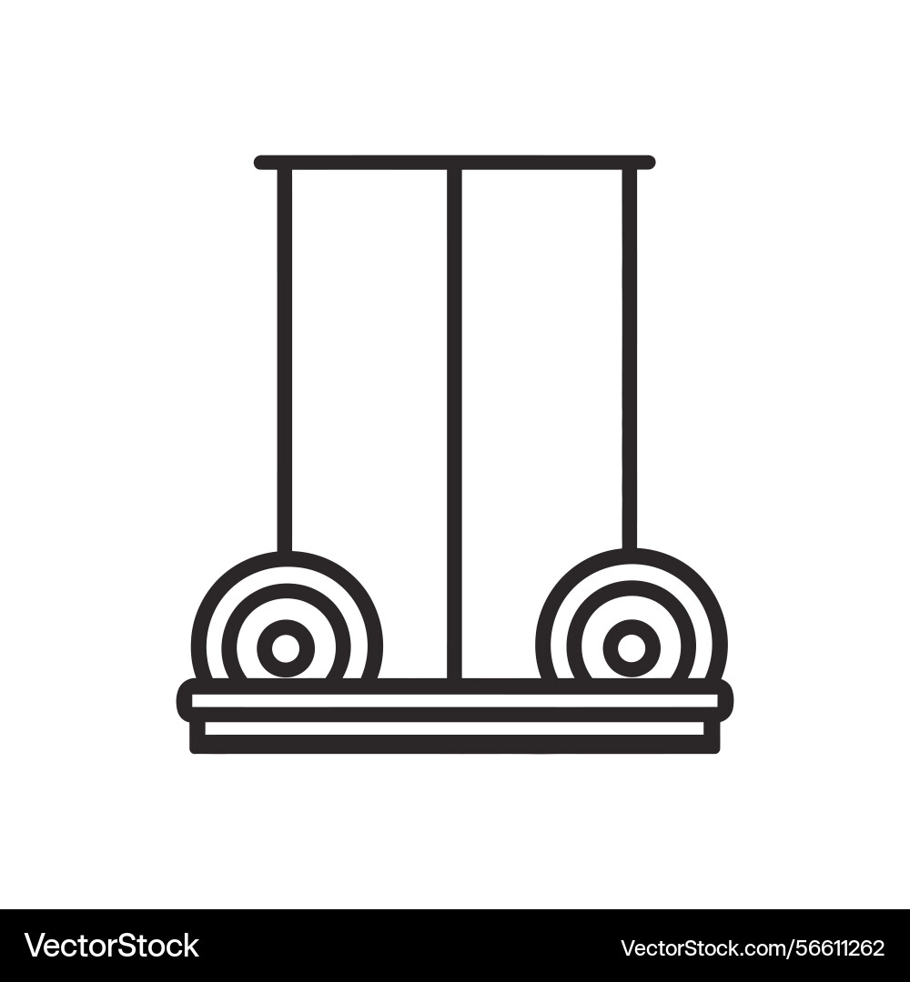 Ionic column line icon ancient architecture vector image