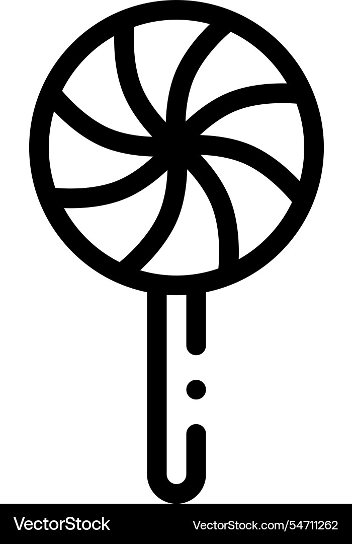 Lollipop icon thin linear style design isolated Lollipop icon thin linear style design isolated vector image