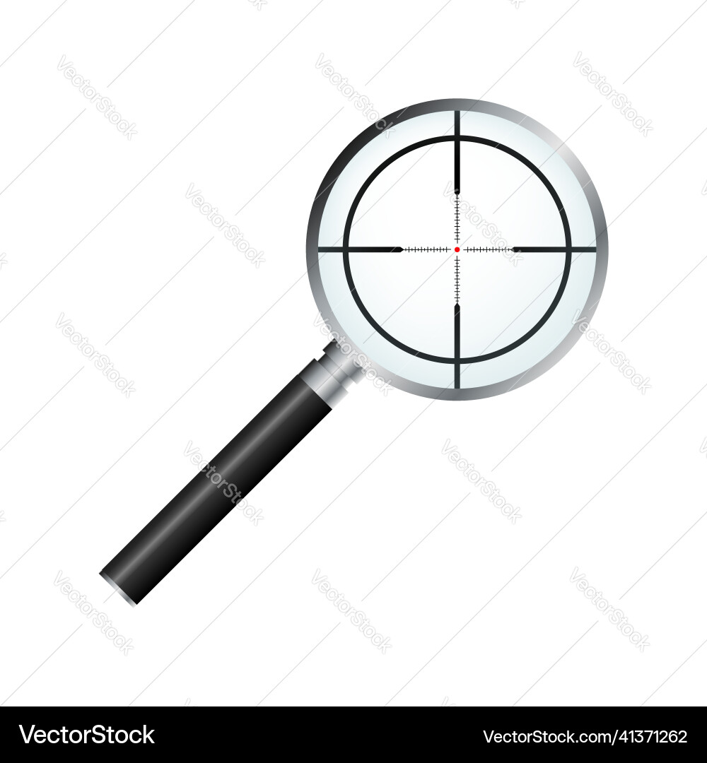 Magnifying glass with gradient mesh Magnifying glass with gradient mesh vector image