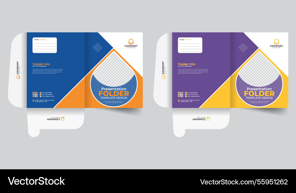 Modern and creative style file folder design Vector Image