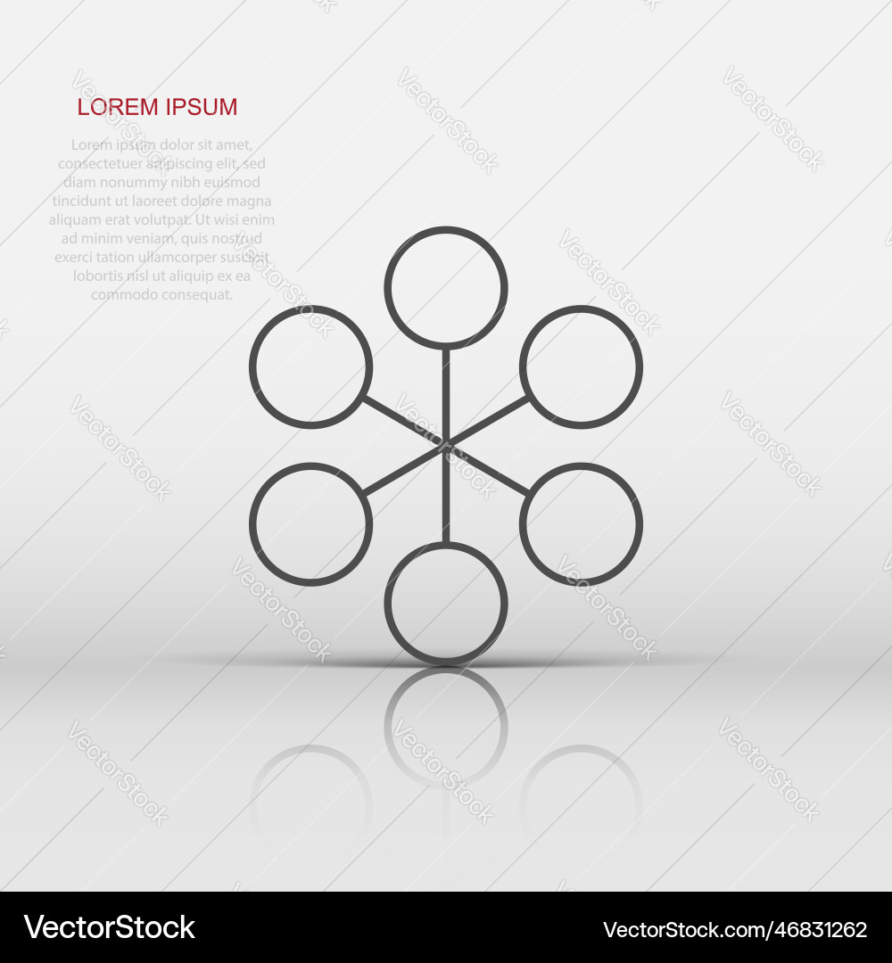 Structure diagram icon in flat style chart vector image