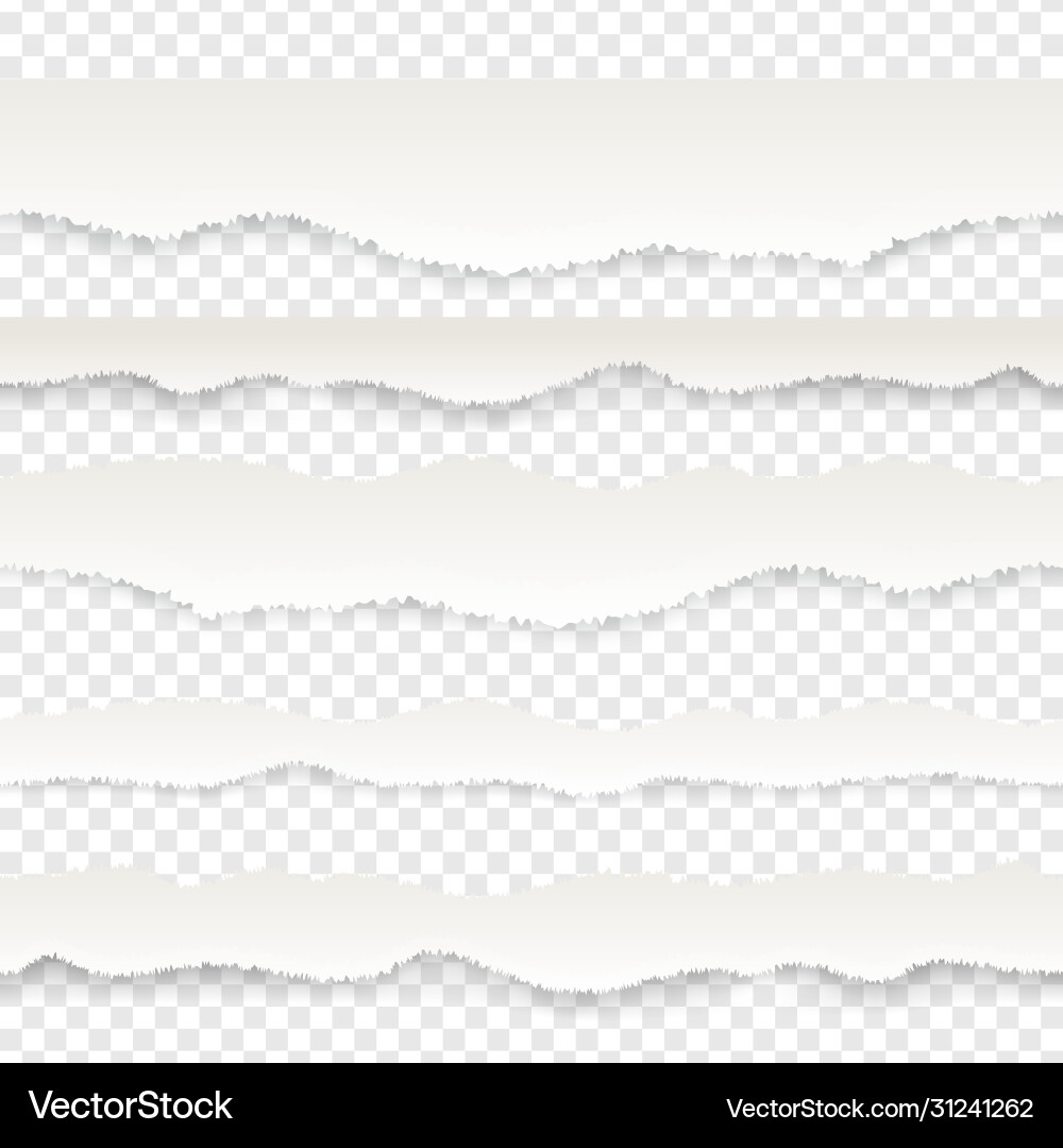 Torn paper edge realistic seamless pattern Torn paper edge realistic seamless pattern vector image